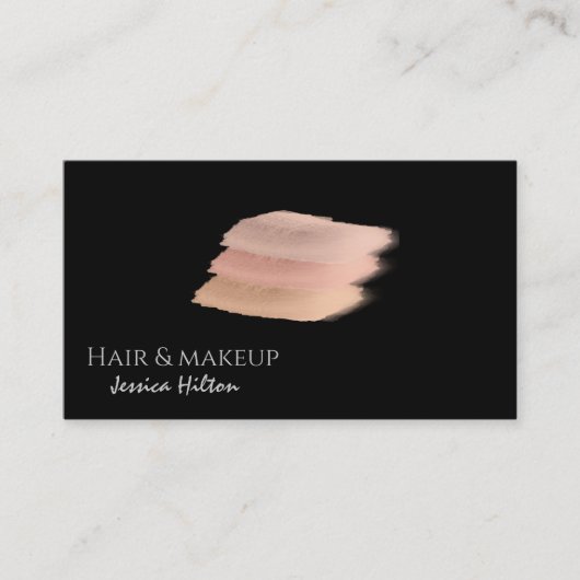Minimale make-up paletpenseelstreken visitekaartje (Voorkant)