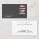 Minimale make-up paletpenseelstreken visitekaartje (Voorkant / Achterkant)