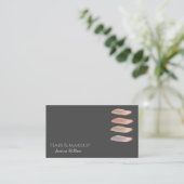 Minimale make-up paletpenseelstreken visitekaartje (Staand voorkant)