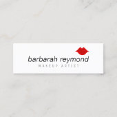 minimale make-up schoonheidsprofessional wit mini visitekaartje (Voorkant)