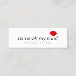 minimale make-up schoonheidsprofessional wit mini visitekaartje