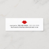 minimale make-up schoonheidsprofessional wit mini visitekaartje (Achterkant)