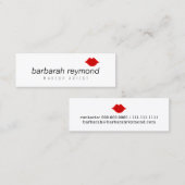 minimale make-up schoonheidsprofessional wit mini visitekaartje (Voorkant / Achterkant)