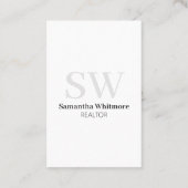 Minimale makelaar Professioneel onroerend goed Visitekaartje (Achterkant)