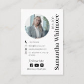 Minimale makelaar Professioneel onroerend goed Visitekaartje (Voorkant)