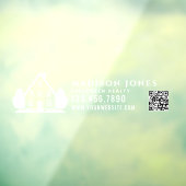 Minimale makelaar rustieke huis auto QR-code Raamsticker (Vel 3)