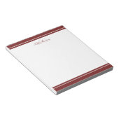 Minimale Manuscript Maron Two Border Monogram Notitieblok (Schuin)