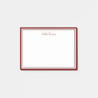 Minimale Manuscript Maron Two Border Monogram