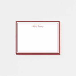 Minimale Manuscript Maron Two Border Monogram Post-it® Notes