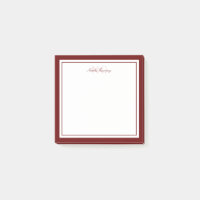 Minimale Manuscript Maron Two Border Monogram