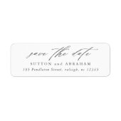 Minimale Manuscript sparen het Adres van de Terugk Etiket (Voorkant)