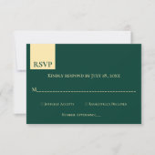 Minimale maragale goudclassy legant Wedding RSVP Kaartje (Voorkant)