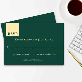 Minimale maragale goudclassy legant Wedding RSVP Kaartje