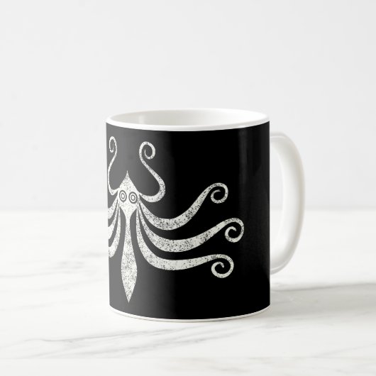 Minimale mariene stijl Minoan Octopus (noodsituati Koffiemok (Voorkant rechts)