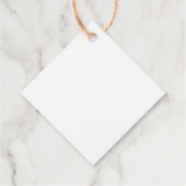 Minimale marine met witte tekst bruiloft dank u bedankjes labels (Achterkant)