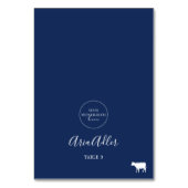 Minimale Marine Monogram Rundvlees Maaltijd optie Kaart (Voorkant)