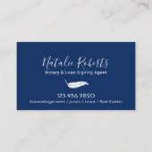Minimale marine voor notaris Public Loan Signing A Visitekaartje (Voorkant)