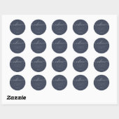 Minimale marine welkom ronde sticker (Vel)