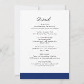 Minimale marineblauw, allemaal in één huwelijk kaart (Achterkant)