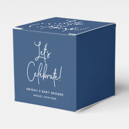 Minimale marineblauw Baby shower voor een voordeel Bedankdoosjes