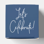 Minimale marineblauw Baby shower voor een voordeel Bedankdoosjes (Bovenkant)