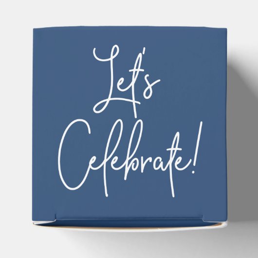 Minimale marineblauw Baby shower voor een voordeel Bedankdoosjes (Bovenkant)