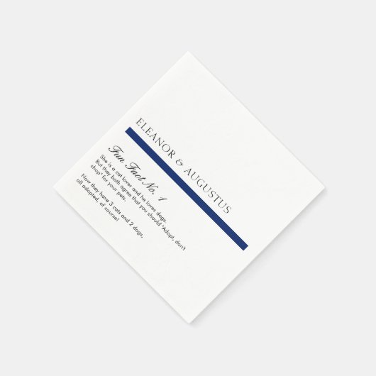 Minimale marineblauw, eenvoudig rondzwevende vun servet (Hoek)