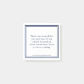 Minimale marineblauw Hartelijk dank voor aankoop Post-it® Notes (Voorkant)
