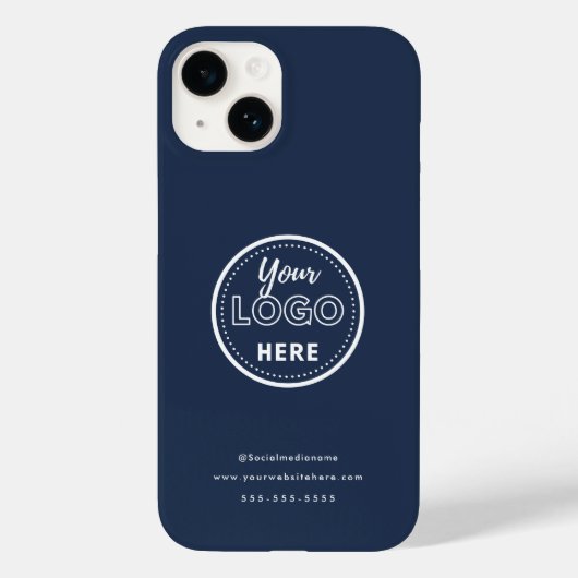 Minimale marineblauw Logo met professionele merken Case-Mate iPhone Case (Achterkant)