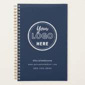 Minimale marineblauw Logo met professionele merken Planner (Voorkant)