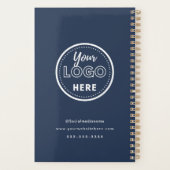 Minimale marineblauw Logo met professionele merken Planner (Achterkant)