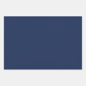 Minimale marineblauw platte, vaste kleurenafwerkla inpakpapier vel (Voorkant)