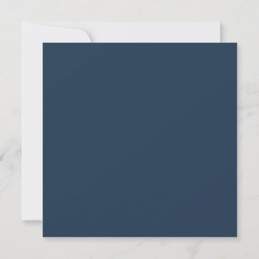 Minimale marineblauwe fotobruiloft bespaart datum save the date (Achterkant)