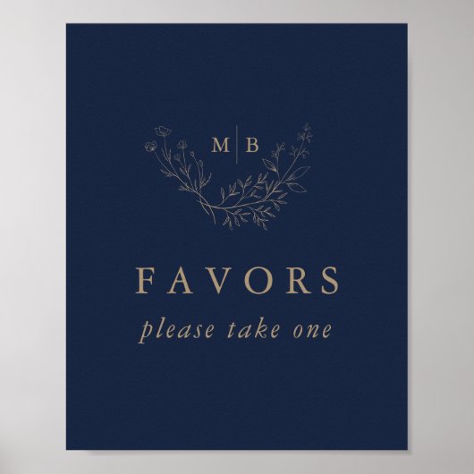 Minimale marinepuntbord voor goudpleisters poster (Voorkant)