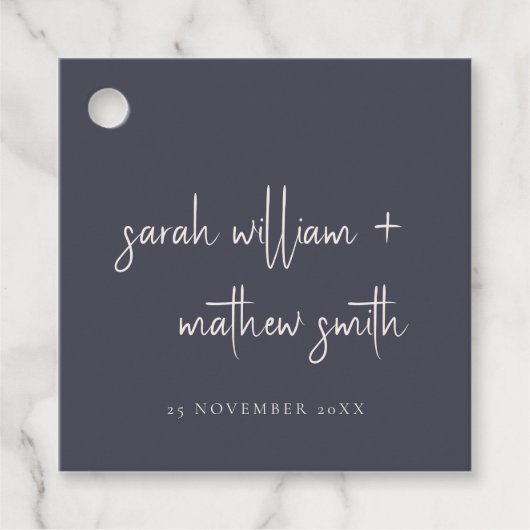 Minimale marinesluiting in zwart Script Typografie Bedankjes Labels (Voorkant)