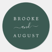 Minimale marineslurale maragesegels ronde sticker (Voorkant)