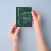 Minimale marinesonische groene typografie flyer (Hand)