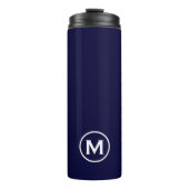 Minimale marinespoor White Monogram Thermosbeker (Voorkant)
