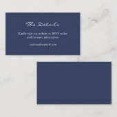 Minimale marinewebsite voor blauwe bruiloften informatiekaartje (Voorkant / Achterkant)