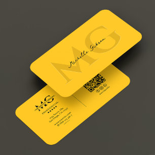 Minimale Marketing Initiële Gele Professional Visitekaartje