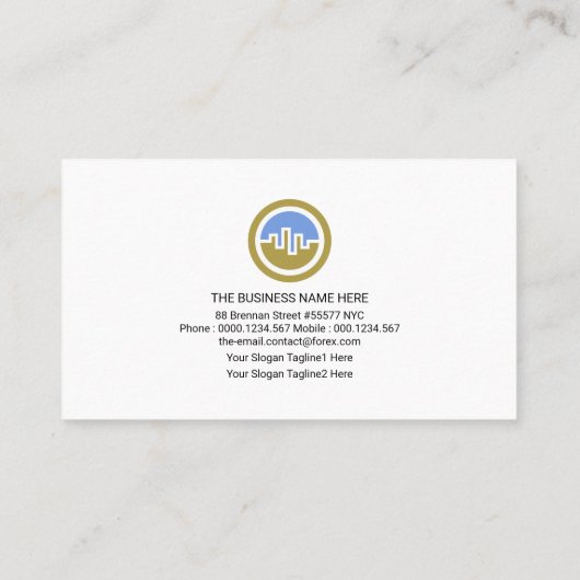 Minimale marktprijs voor gewone aandelenbeurs graa visitekaartje (Achterkant)