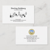 Minimale marktprijs voor gewone aandelenbeurs graa visitekaartje (Voorkant / Achterkant)