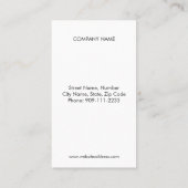 Minimale marmer-logo klantenkaartje (Achterkant)