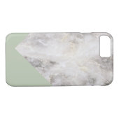 Minimale marmer met kleurblok Olive Green Case-Mate iPhone Case (Achterkant (Horizontaal))