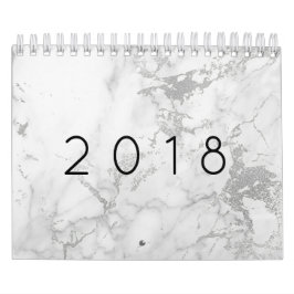 Minimale marmer White Grey Silver Roos Gold Stone Kalender