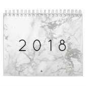 Minimale marmer White Grey Silver Roos Gold Stone Kalender (Hoes)