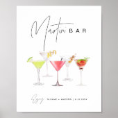 Minimale Martini Bar voor HARLOW Poster (Voorkant)