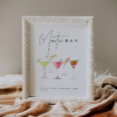 Minimale Martini Bar voor HARLOW Poster