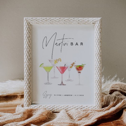 Minimale Martini Bar voor HARLOW Poster
