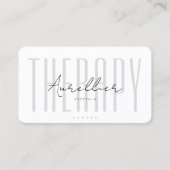 Minimale massage therapeut wit visitekaartje (Voorkant)